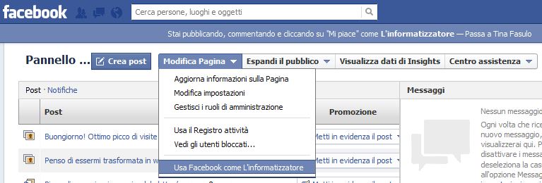 trovare id della pagina facebook
