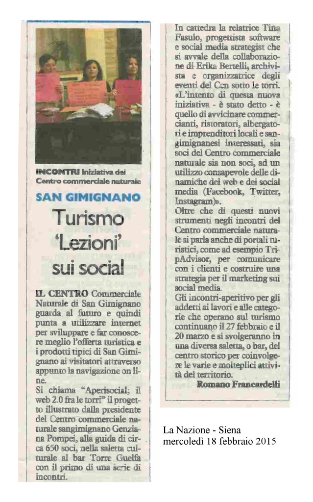 aperisocial san gimignano social media
