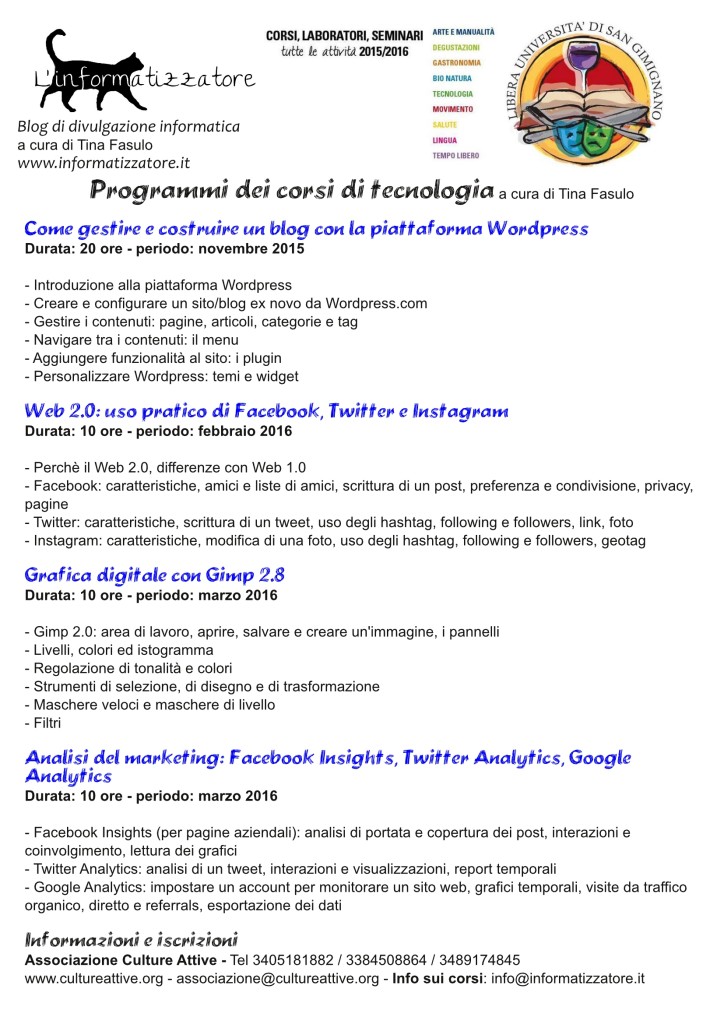 corsi di tecnologia a san gimignano